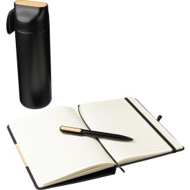 Zwart kartonnen geschenkset Kurt