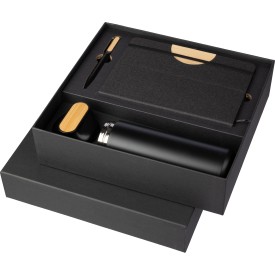 Zwart kartonnen geschenkset Kurt