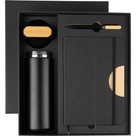 Zwart kartonnen geschenkset Kurt