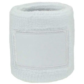 Zweetbandje - katoen - 8 x 6 cm - met label