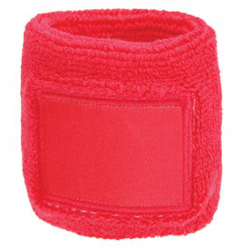 Zweetbandje met label-Roze, #e1505d-1 kleur