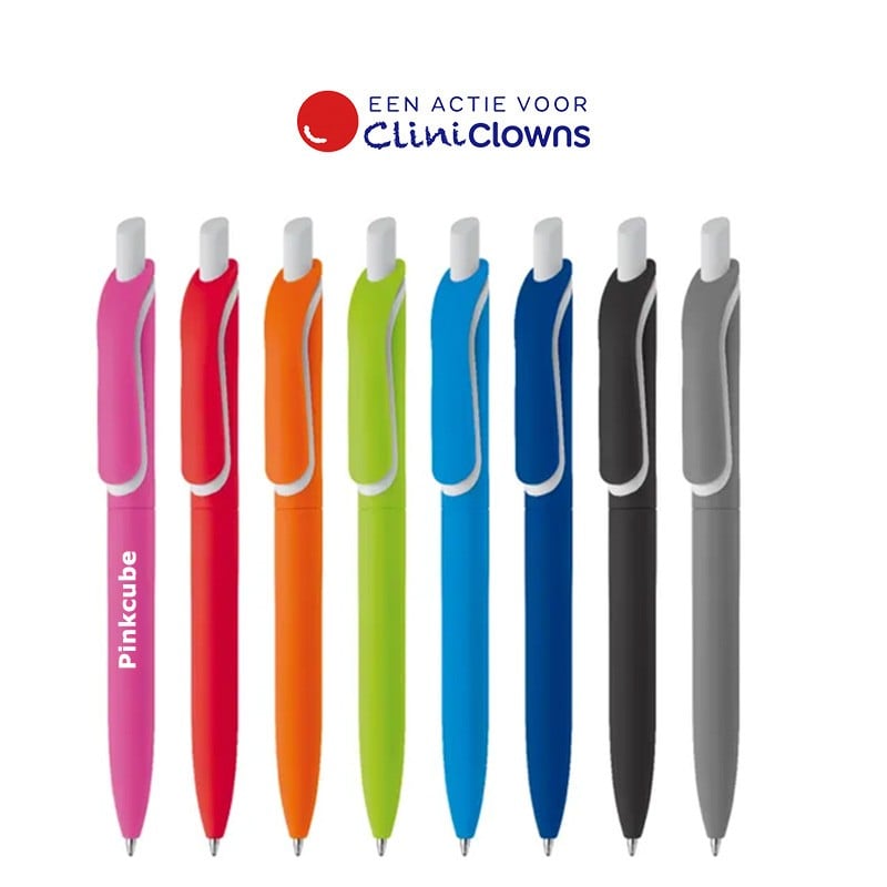ClickShadow balpen - rABS - blauwe inkt - soft touch 