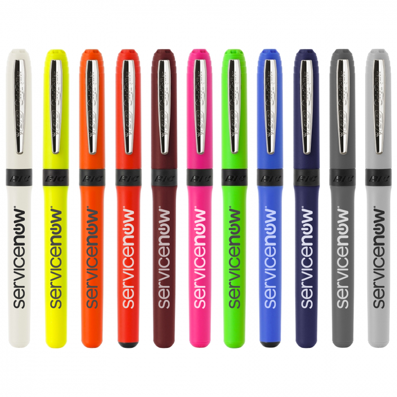 BIC® Grip roller balpen - kunststof - blauwe inkt - losse dop