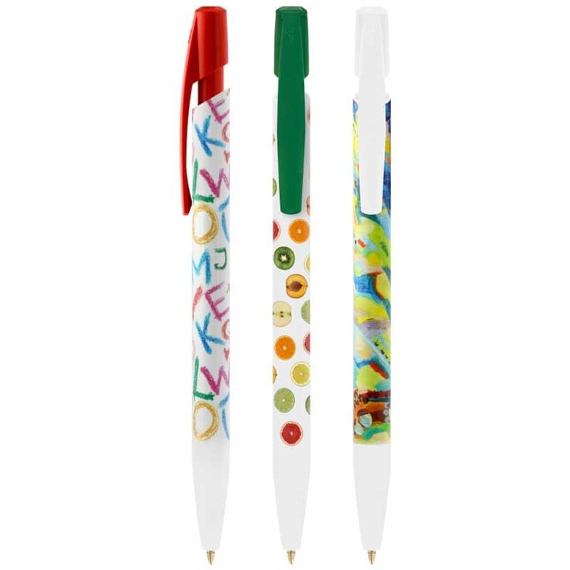 BIC® Media Clic grip balpen - kunststof - zwarte, blauwe inkt