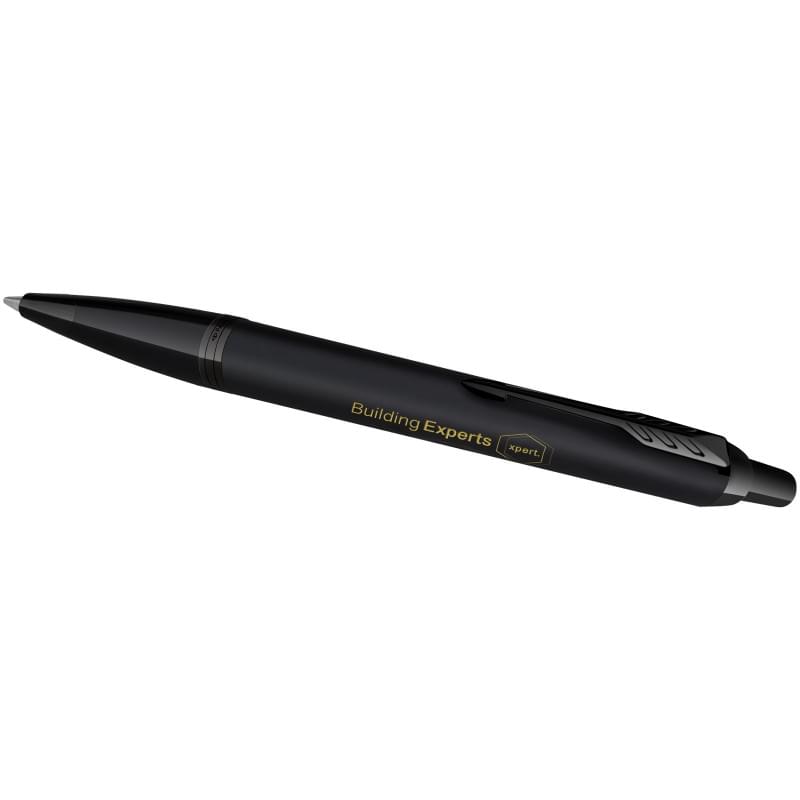Parker IM achromatische set - RVS - 1 pen met zwarte inkt, 1 pen met blauwe inkt - geschenkverpakking