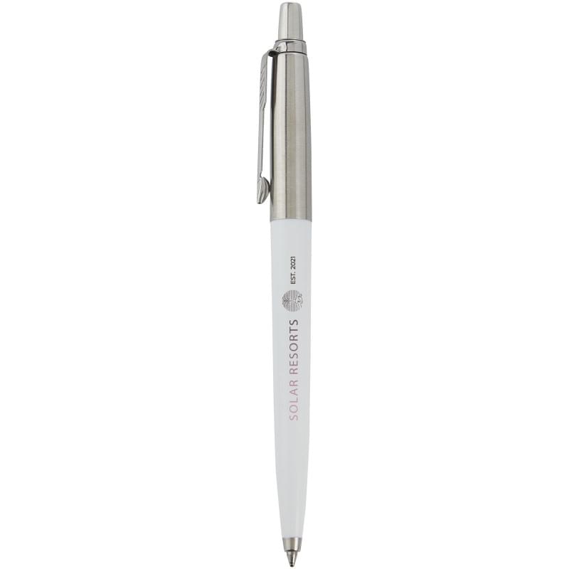 Parker Jotter balpen - gerecycled kunststof en gerecycled RVS - blauwe inkt - geschenkverpakking