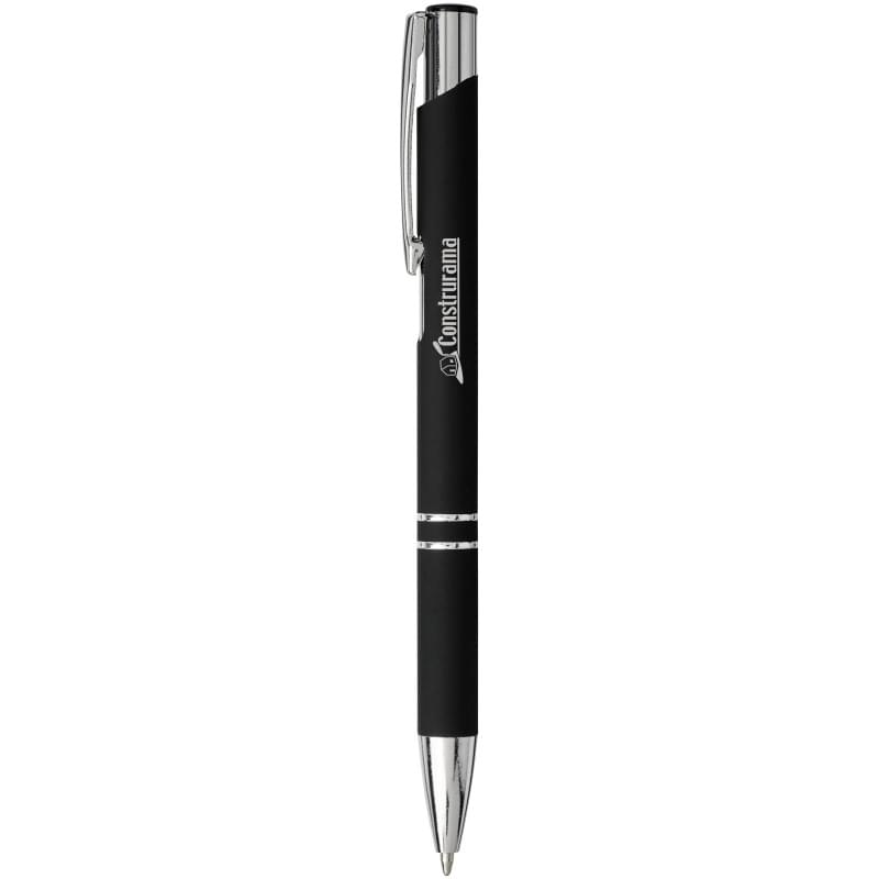 Moneta balpen - metaal - zwarte inkt - klikmechanisme - soft touch afwerking