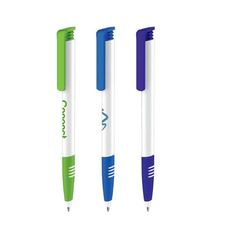Senator Super Hit basic balpen - kunststof - zwarte, blauwe inkt - soft grip - polished