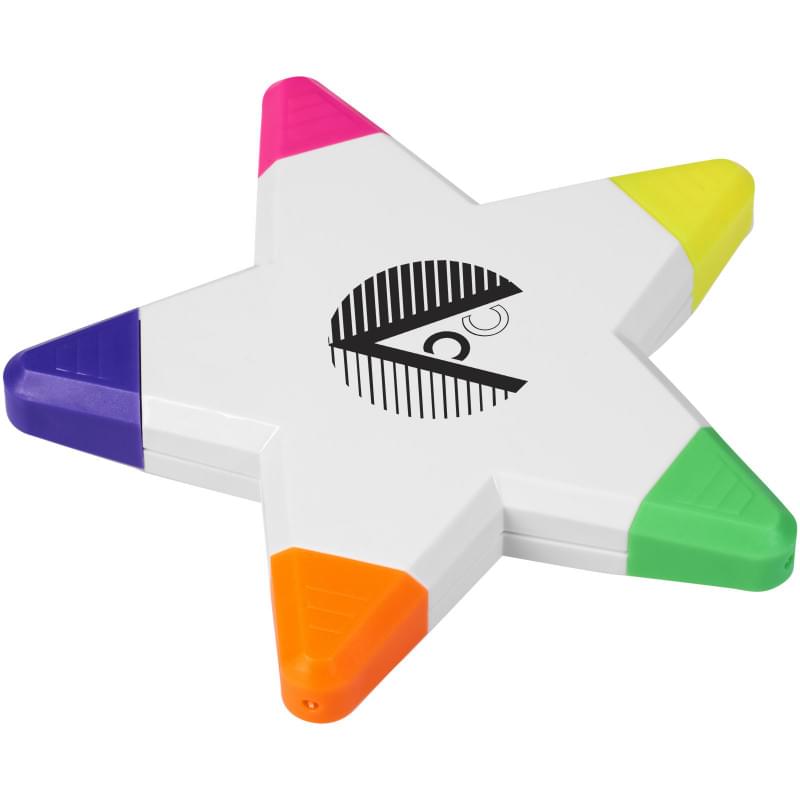 Markeerstift ster - PP plastic - 5 kleuren 