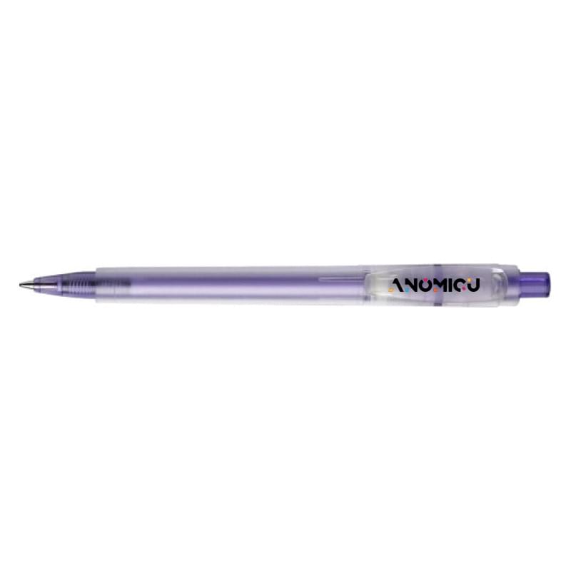 Stilolinea Oslo Frosty balpen - kunststof - blauwe inkt - transparante clip en tip - ECO