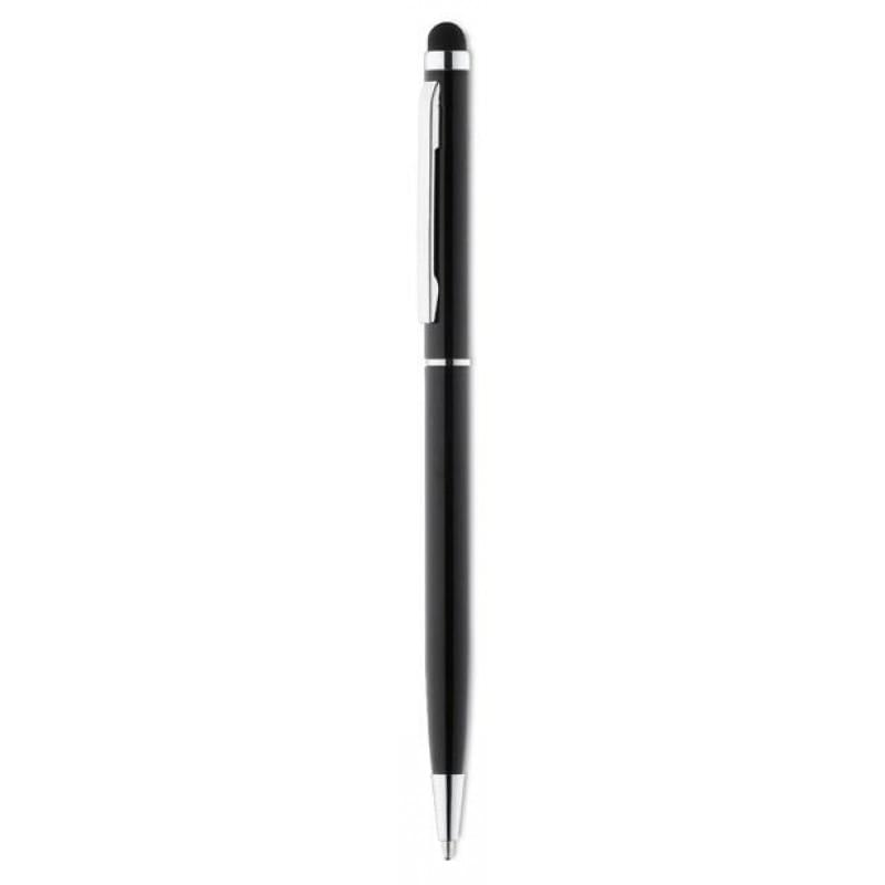Neilo stylus balpen - gerecycled aluminium - blauwe inkt - matte afwerking - chromen clip