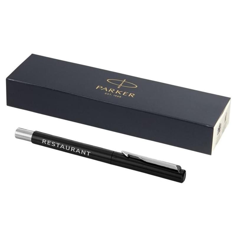 Parker Vector rollerbalpen - RVS en kunststof - zwarte inkt - geschenkverpakking