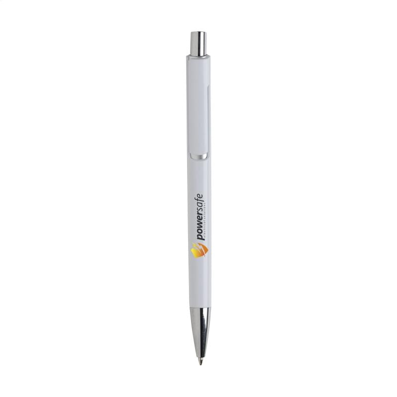 Vista Solid balpen - kunststof - blauwe inkt - metalen clip en punt