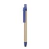 Recytouch stylus balpen - gerecycled karton - blauwe inkt - kunststof top, clip en punt