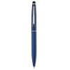 Quim stylus balpen - aluminium - blauwe inkt - matte afwerking - draaimechanisme