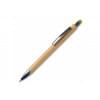 New York stylus balpen - bamboe - blauwe inkt - gekleurde stylus - metalen clip