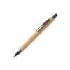 New York stylus balpen - bamboe - blauwe inkt - gekleurde stylus - metalen clip