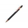 Paris stylus balpen - rose gold metaal - blauwe inkt - soft touch afwerking