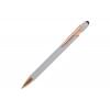 Paris stylus balpen - rose gold metaal - blauwe inkt - soft touch afwerking
