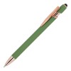 Paris stylus balpen - rose gold metaal - blauwe inkt - soft touch afwerking