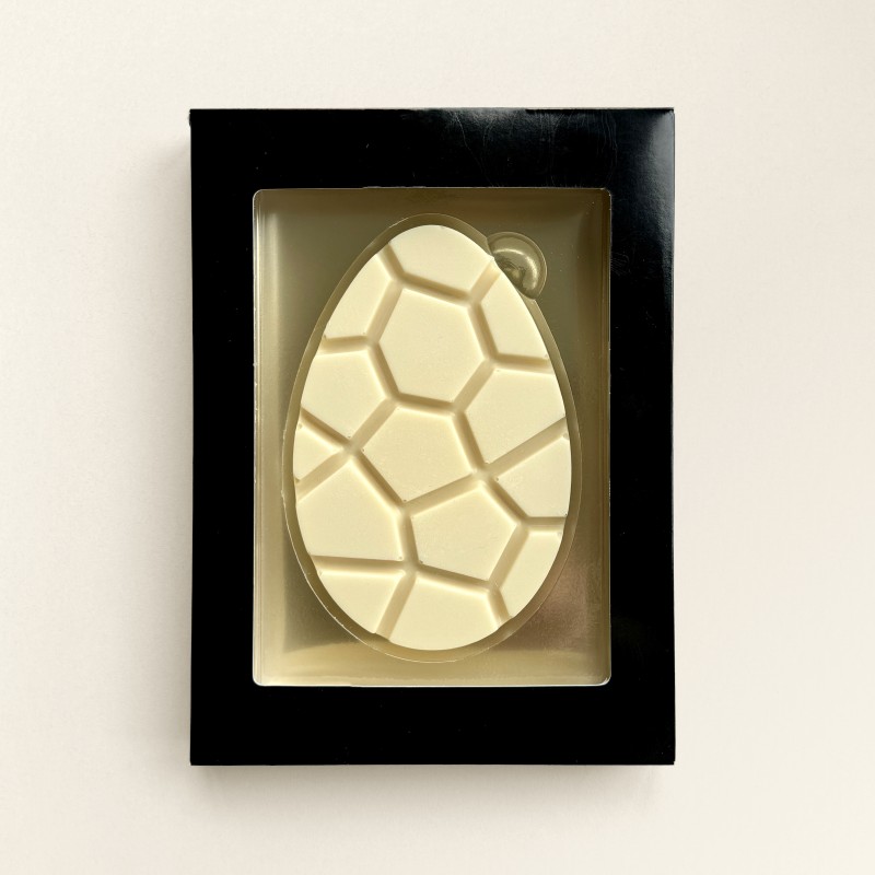 Chocolade paasei - 95 gram - wit - geschenkdoos - onbedrukt