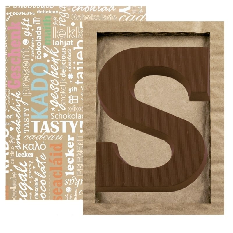 Chocoladeletter S Melk - eco verpakking