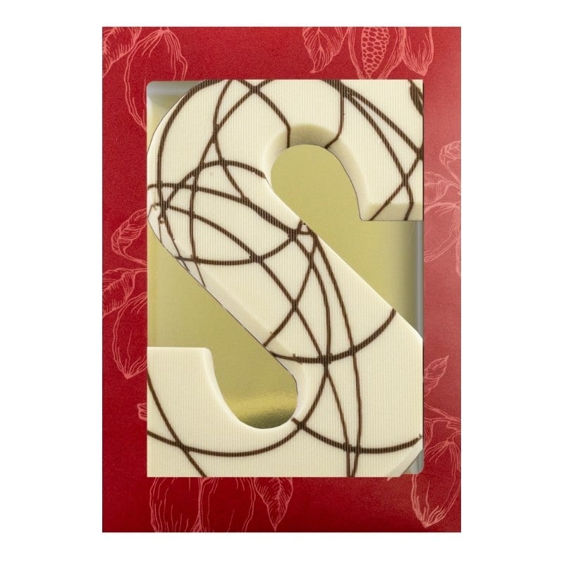 Chocoladeletter S Praline Wit 200gr