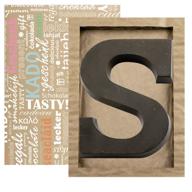 Chocoladeletter S Puur - eco verpakking