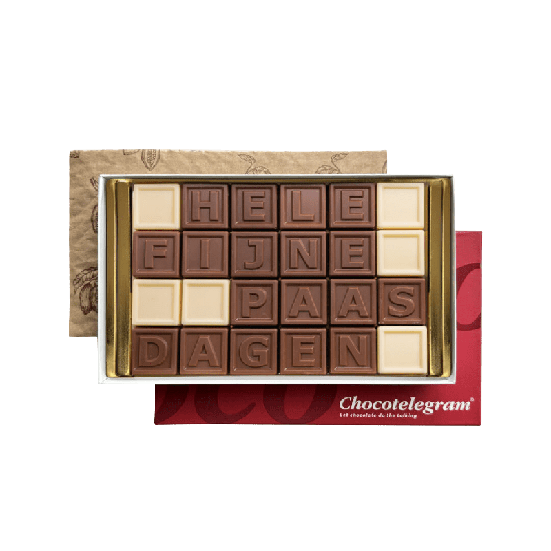ChocoTelegram Hele Fijne Paasdagen - 24 blokjes
