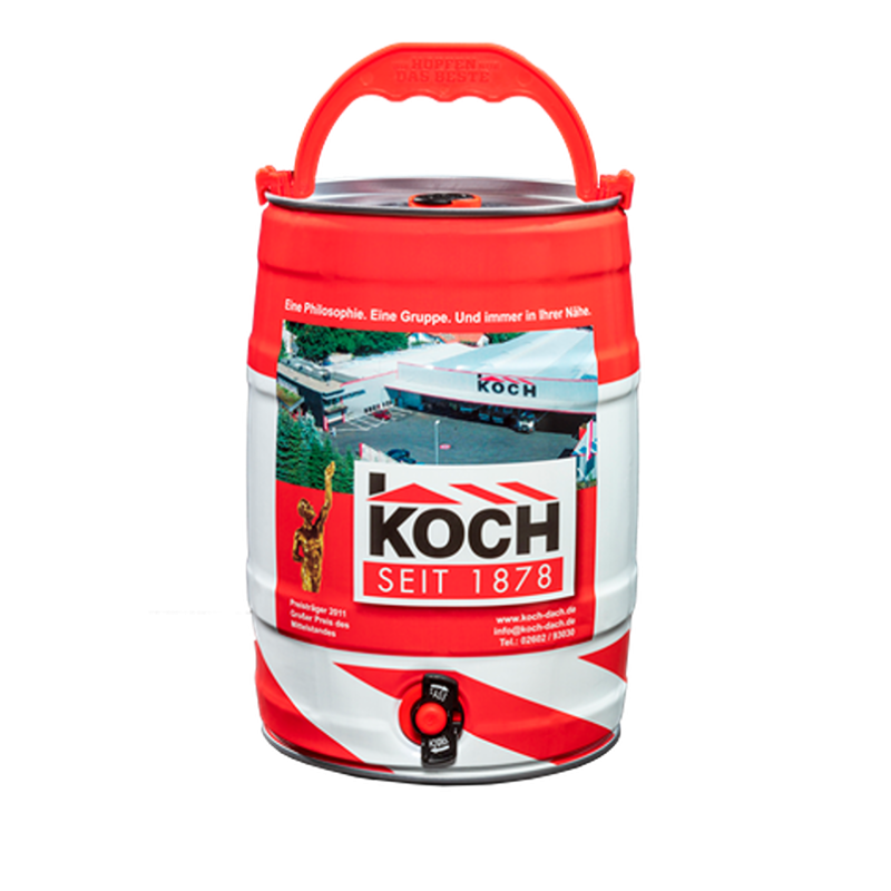 Hachenburger pils 5L fust - all over print - keuze uit 3 soorten bier