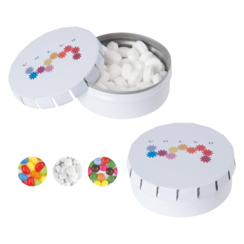Rond click clack snoepblik 53 mm Full color