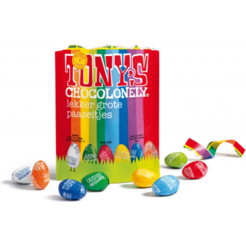 Tony's Chocolonely paaseitjes chocolade mix - 230 gram - diverse smaken - onbedrukt