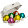Chocolade paaseitjes - 6 stuks - eierdoosje