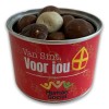 Chocolade pepernoten blikje - 135 gram - melk, puur en wit