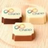 Logo chocolade bonbons - vanaf 90 stuks - wit, melk, puur met hazelnootpraline - rechthoek
