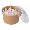 Snoeppot kraft karton met deksel 90 ml, gevuld met ca. 70 gr. DutchDex hartjes