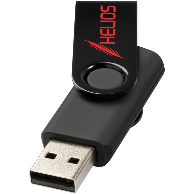 Rotate USB stick - kunststof en aluminium - 4GB - metallic clip - geschenkverpakking