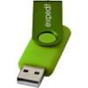 Rotate USB stick - kunststof en aluminium - 1-32GB - metallic clip - sleutelhangeroptie