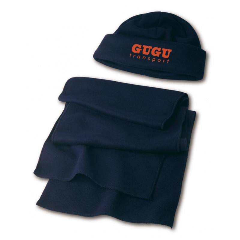 Russo winterset - polyester - fleece sjaal en fleece muts