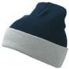 Daiber gebreide muts - acryl - tweelaags - gekleurde omslag rand