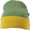 Daiber gebreide muts - acryl - tweelaags - gekleurde omslag rand