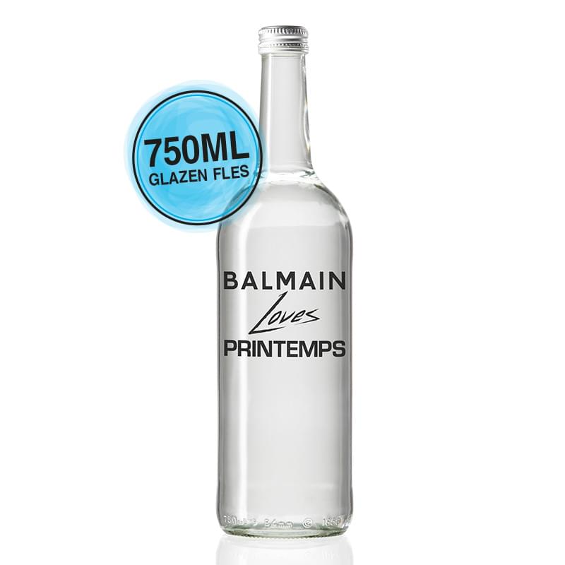Waterfles (gevuld) 750ml - glas - bronwater