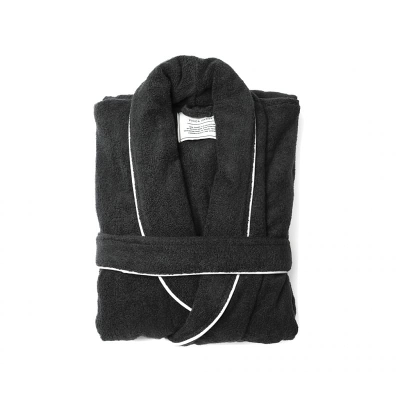 VINGA Harper badjas - L/XL - katoen - 450 g/m² - brede kraag - Oeke-Tex