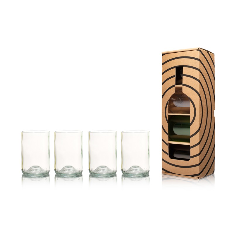 Rebottled® tumbler set - 330ml - glas - 4 stuks