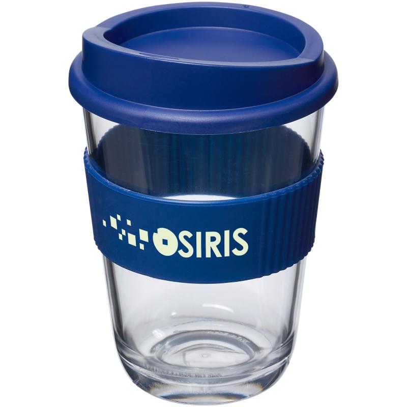 Americano Cortado beker 300 ml - plastic - drukdeksel - siliconen grip