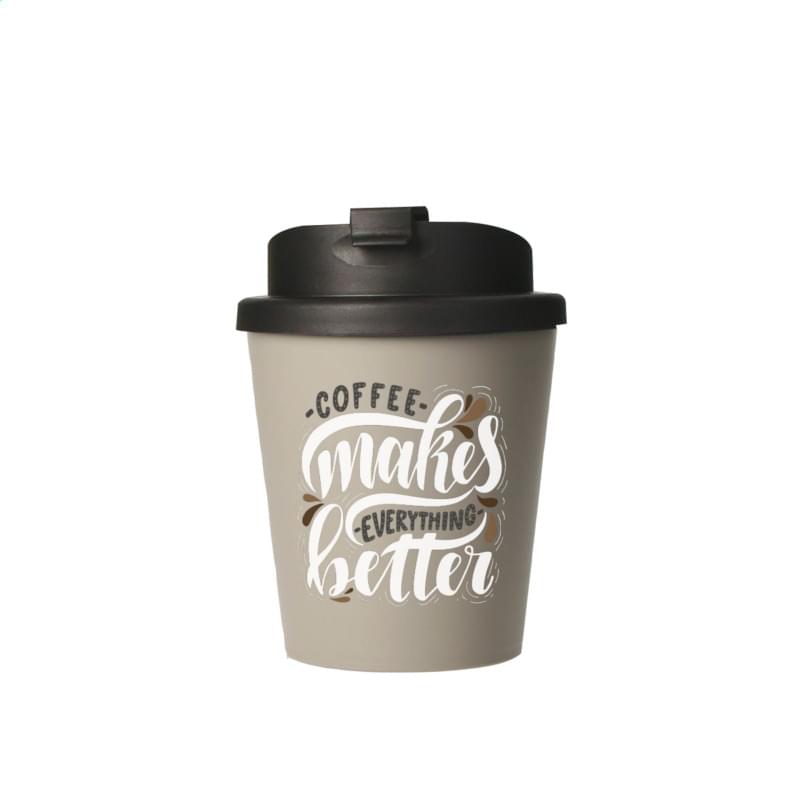 Koffiebeker 250ml - Bioplastic - met schroefdop en sluiting