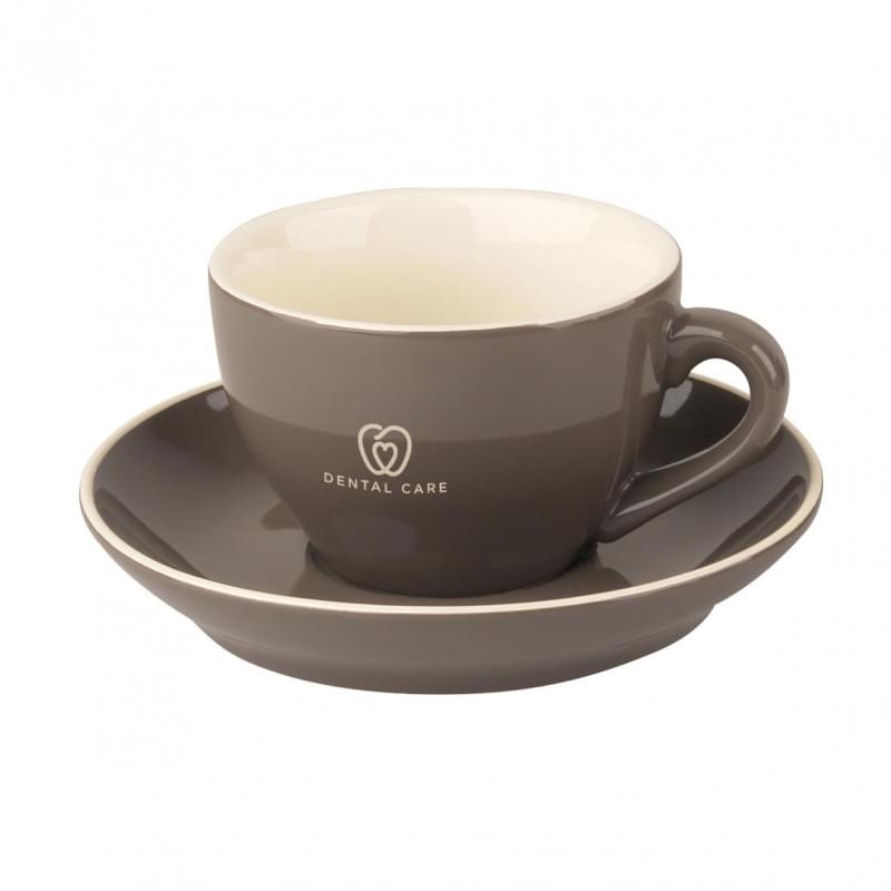 Robusta Cappucino koffiekopje en schotel 180ml - porselein - gekleurd