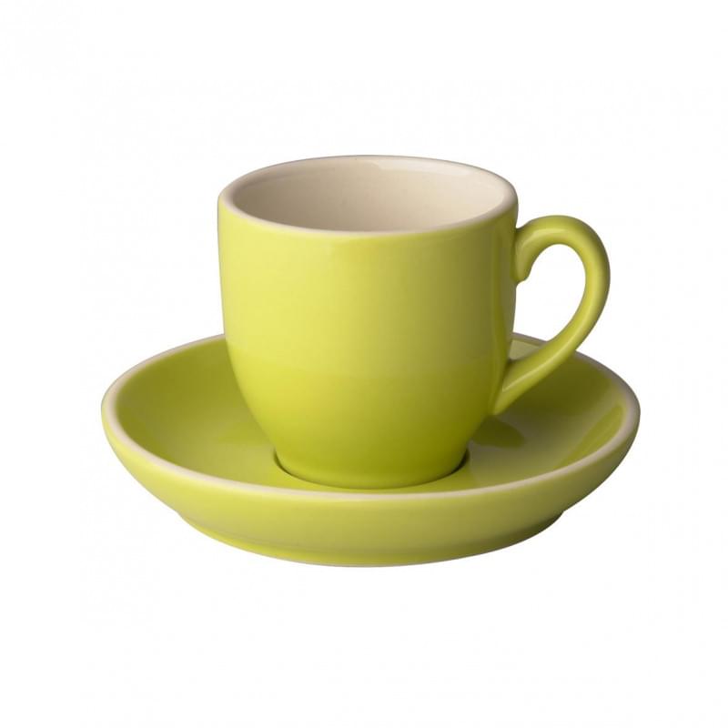 Robusta koffiekopje en schotel 140ml - porselein - gekleurd
