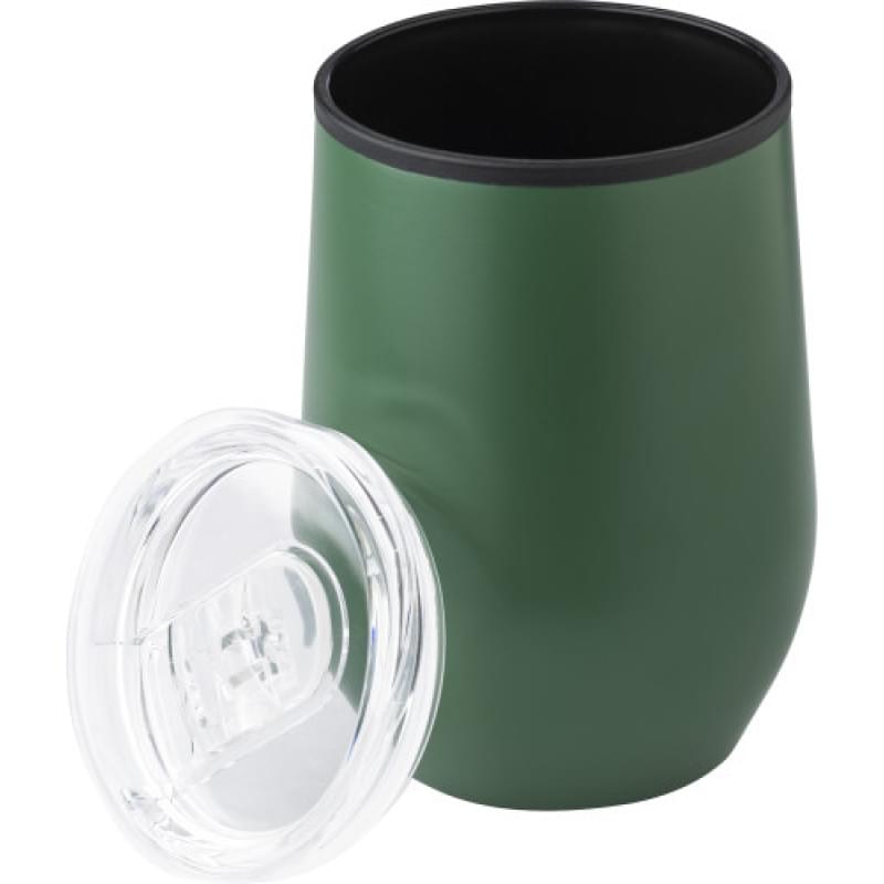 Zoe beker 300ml - RVS - met PS deksel