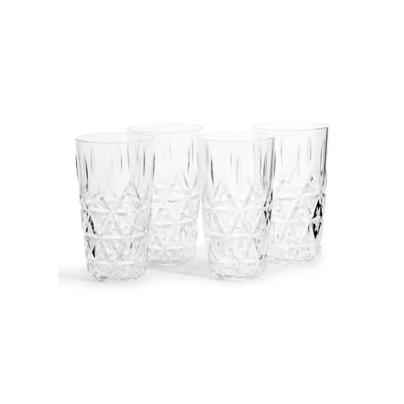 Sagaform picknickglazen set - 400ml - acryl - 4 stuks - geschenkverpakking